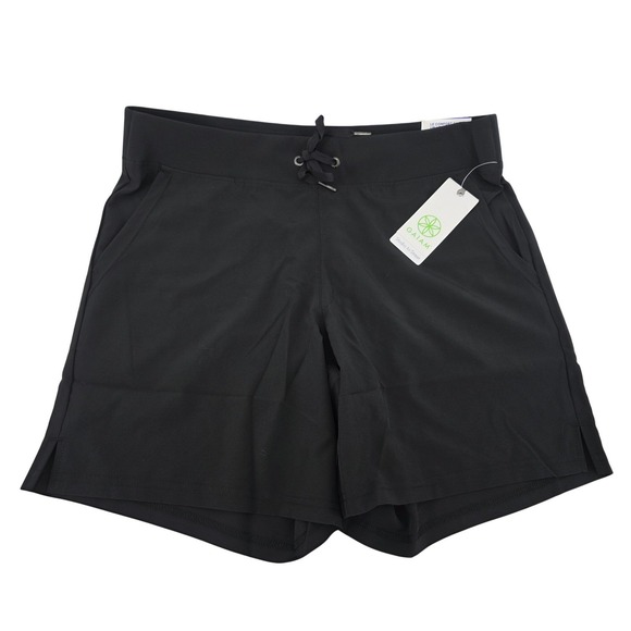 GAIAM Pants - NWT Gaiam Womens Black Shorts Size Large Pull-On 7" Inseam Pockets Lightweight